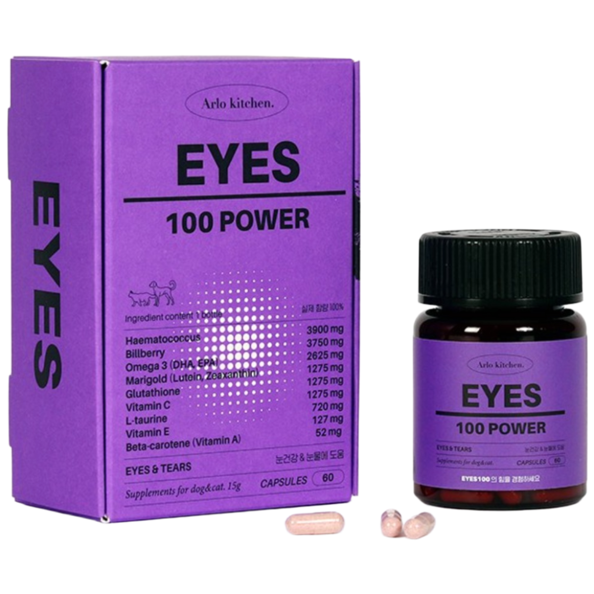 알로키친 눈물개선 노견 백내장 관리 아스타잔틴 영양제 아이즈 100 파워, 60정, 눈물개선/눈건강, 1개 26,900원