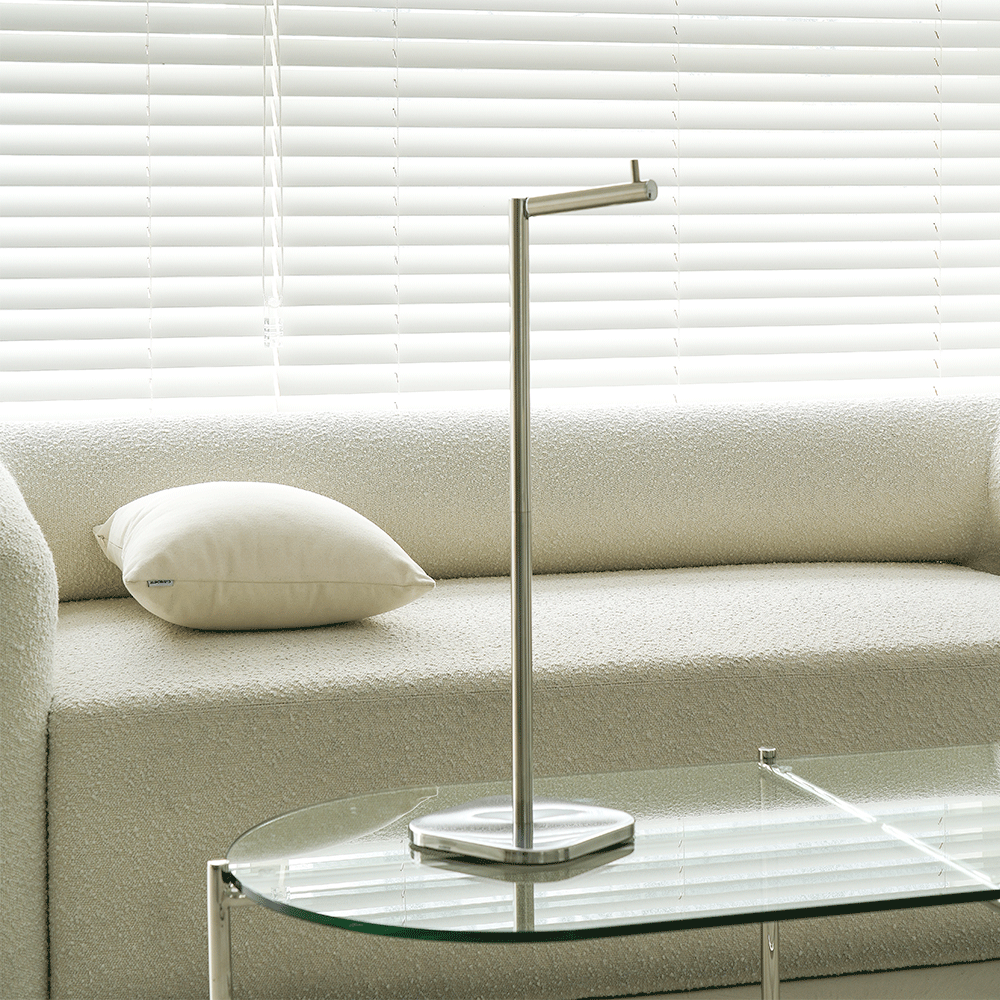 스탠드 휴지걸이 디자인 화장지걸이 스텐 휴지홀더 이동가능, 무광실버, 1개 29,900원