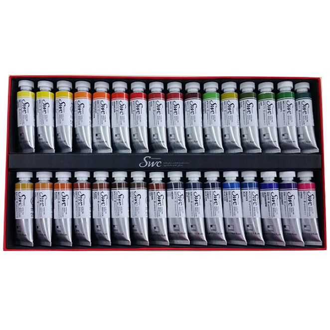 신한화구 전문가 수채화물감 SWC, 15ml, 32색 89,000원
