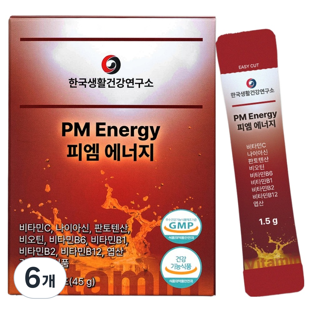 한국생활건강연구소 PM에너지 30포, 6개, 45g 131,400원
