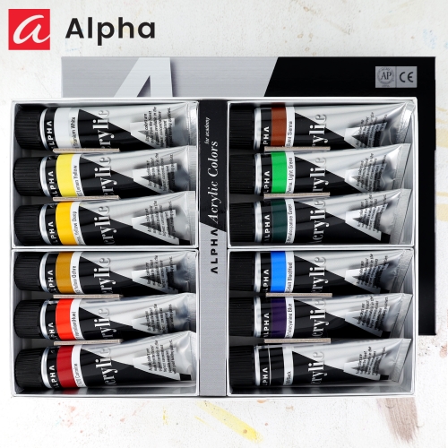 알파 실버 아크릴물감세트 50ml 12색 A B 35,900원
