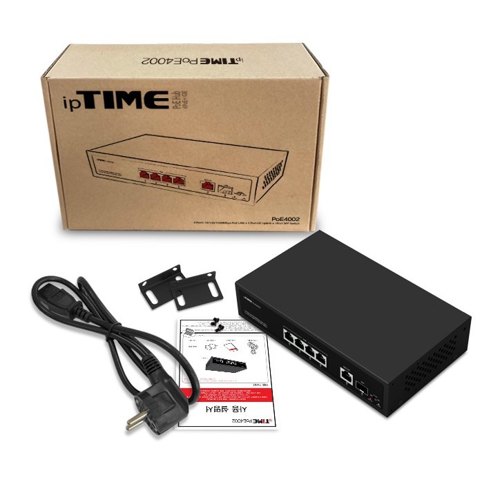 ipTIME 스위칭허브, IP TIME POE4002]블랙[, 1개 62,000원
