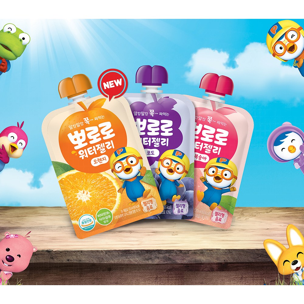 뽀로로워터젤리3종세트_복숭아120ml*10개+포도120ml*10개+오렌지120ml*10개, 5개 187,000원