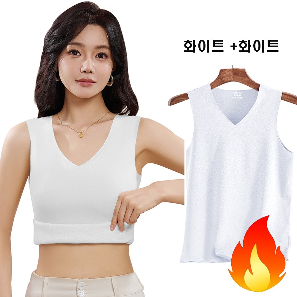 스포코지 여성 기모 나시 보온 발열 심리스 런닝 17,300원