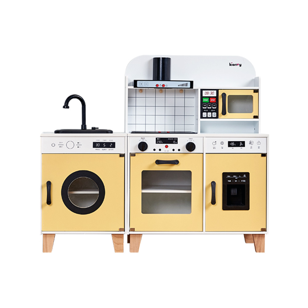 [냉장고제외]키앤비 물나오는 테라피 원목 주방놀이+싱크대 세트 185,000원