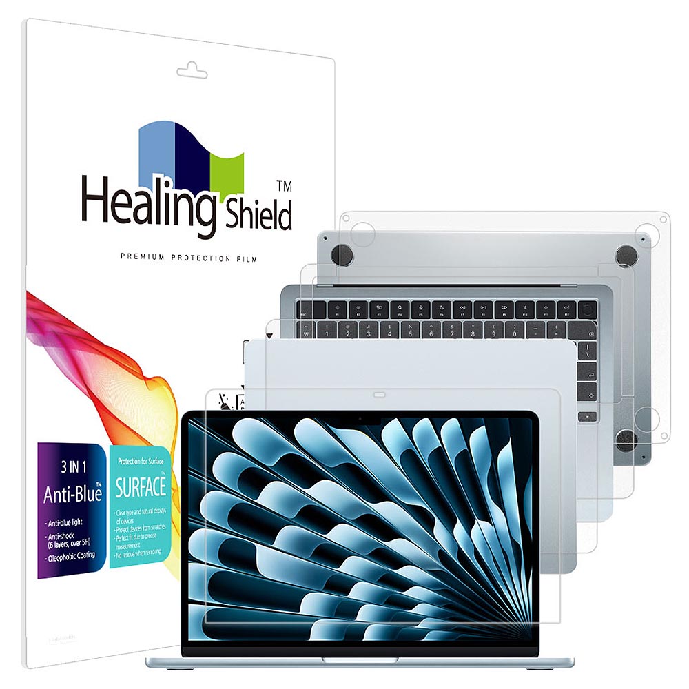 힐링쉴드 맥북에어13 M4 M5 블루라이트차단 액정보호필름 + 외부 3종 세트 58,020원