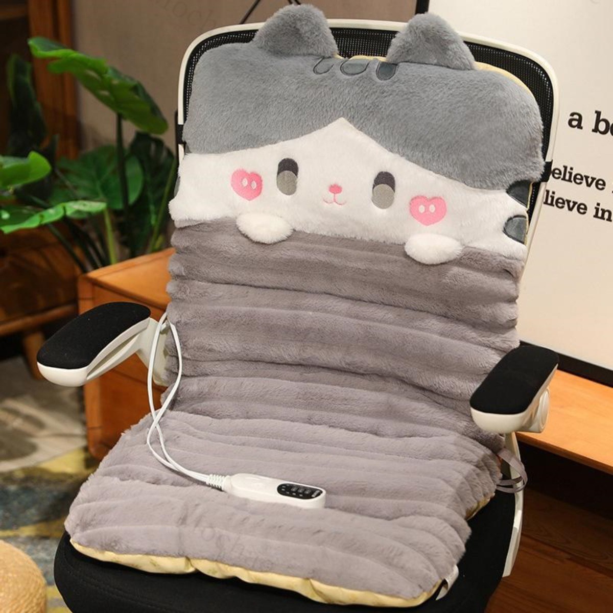 Mochae 등받이 의자 전기방석 1인용 온열방석 일체형 온열매트 겨울 사무실 쿠션 전기매트(분리 세탁 가능) 28,350원
