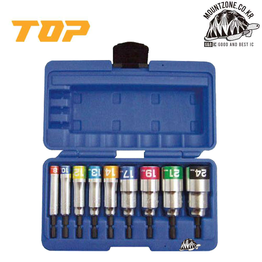 마운트존 일본 TOP 스패너 렌치 라쳇 전동컴팩트 소켓세트(9PCS) EDS-824CS 136,730원