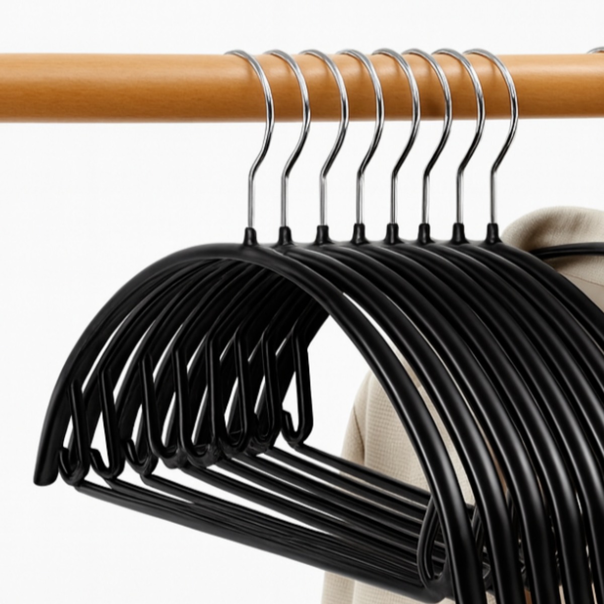 가지런 어깨뿔방지 논슬립 옷걸이 목늘어남 방지, 30개, 블랙 27,480원