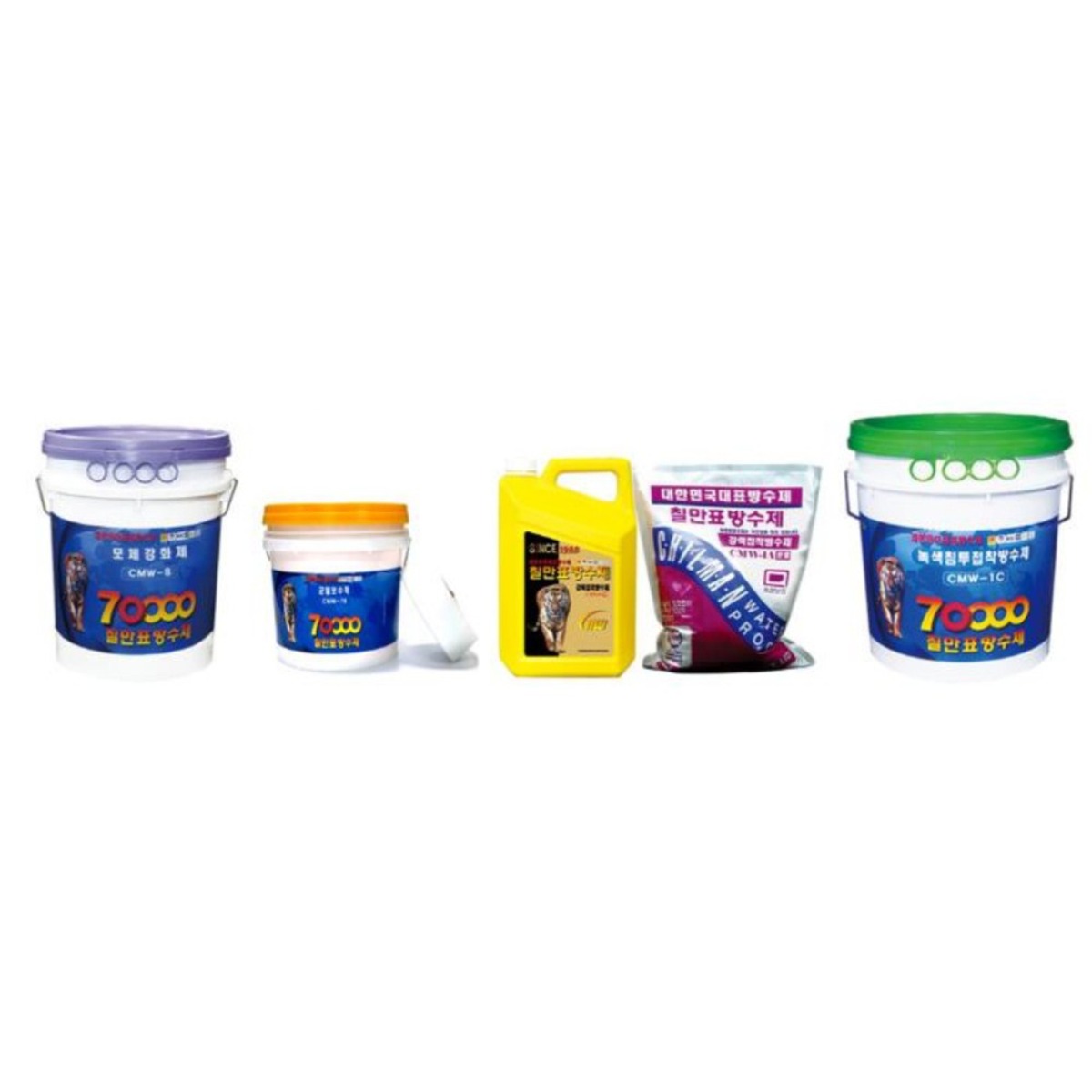 칠만표 옥상방수 20평세트 풀패키지 고급형 (녹색/회색마감) (+장갑,붓,겸용롤러,헤라) 496,000원