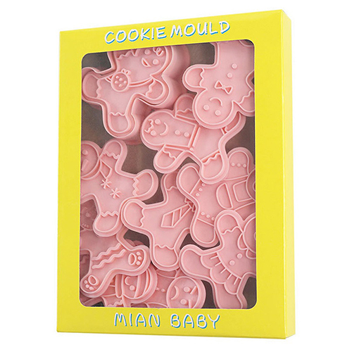 이홈베이킹 진저브레드 표정 푸쉬 쿠키커터 10종 세트, 단일 색상, 1세트 9,000원