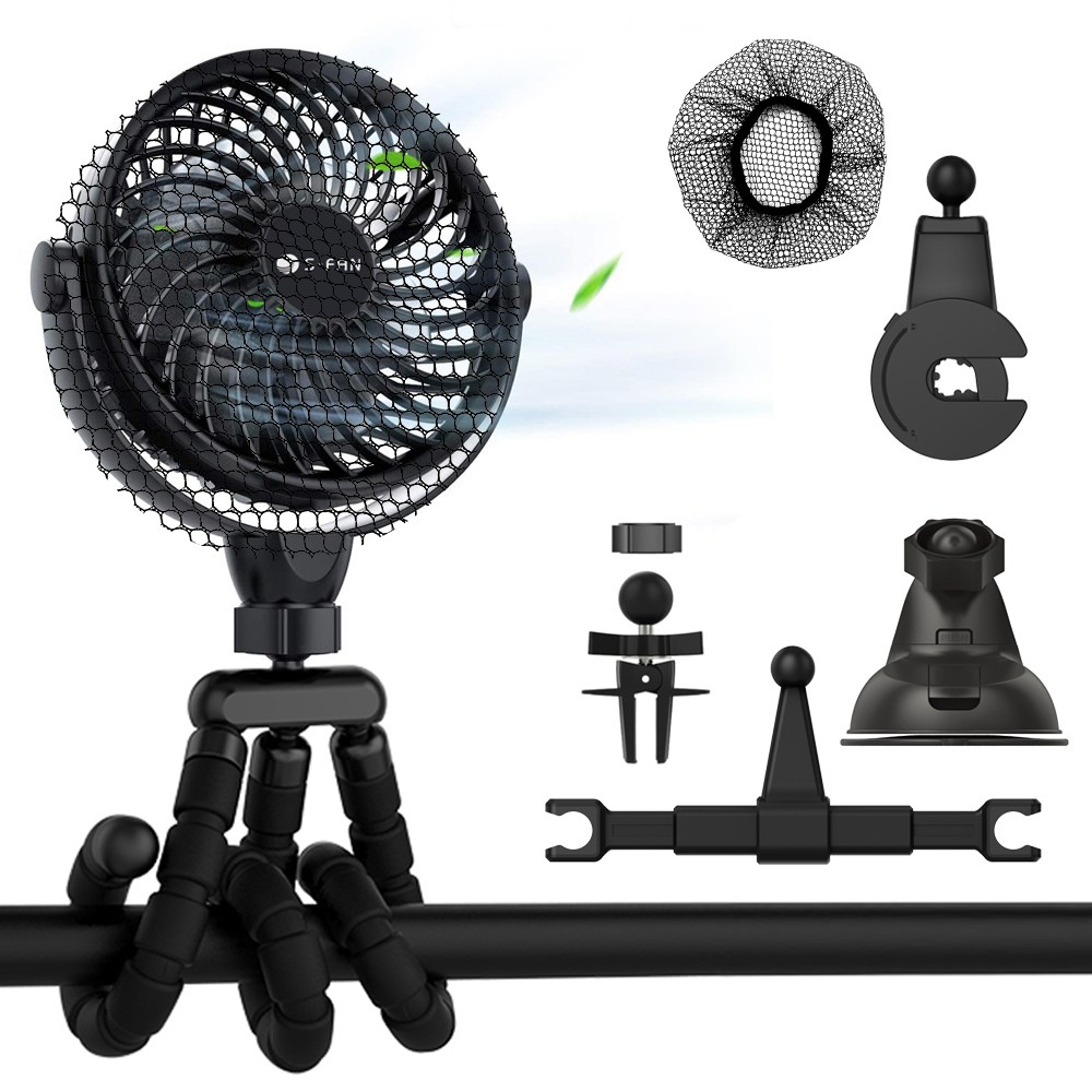 유모차 선풍기 무선 휴대용 캠핑 선풍기 써큘레이터 거치대 5종 세트 증정 27,500원