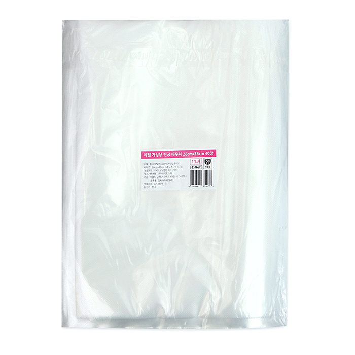 에펠 가정용 진공 포장 비닐 팩 28 x 36 cm, 단일 상품, 40개 11,190원