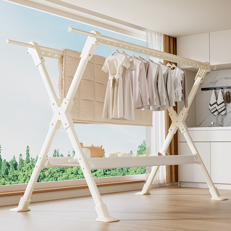 조절 가능 빨래 건조대 이불 건조대, 베이지 68,000원