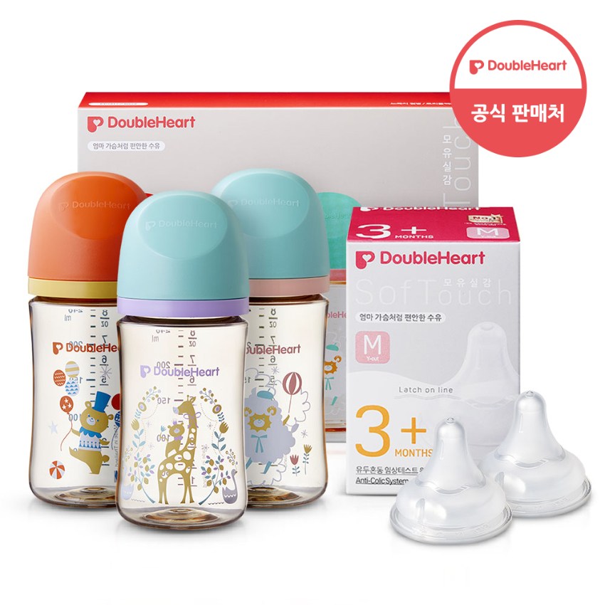 더블하트 모유실감 3세대 PPSU 디어프렌즈 트리플팩 240ml+젖꼭지(2입) 67,600원