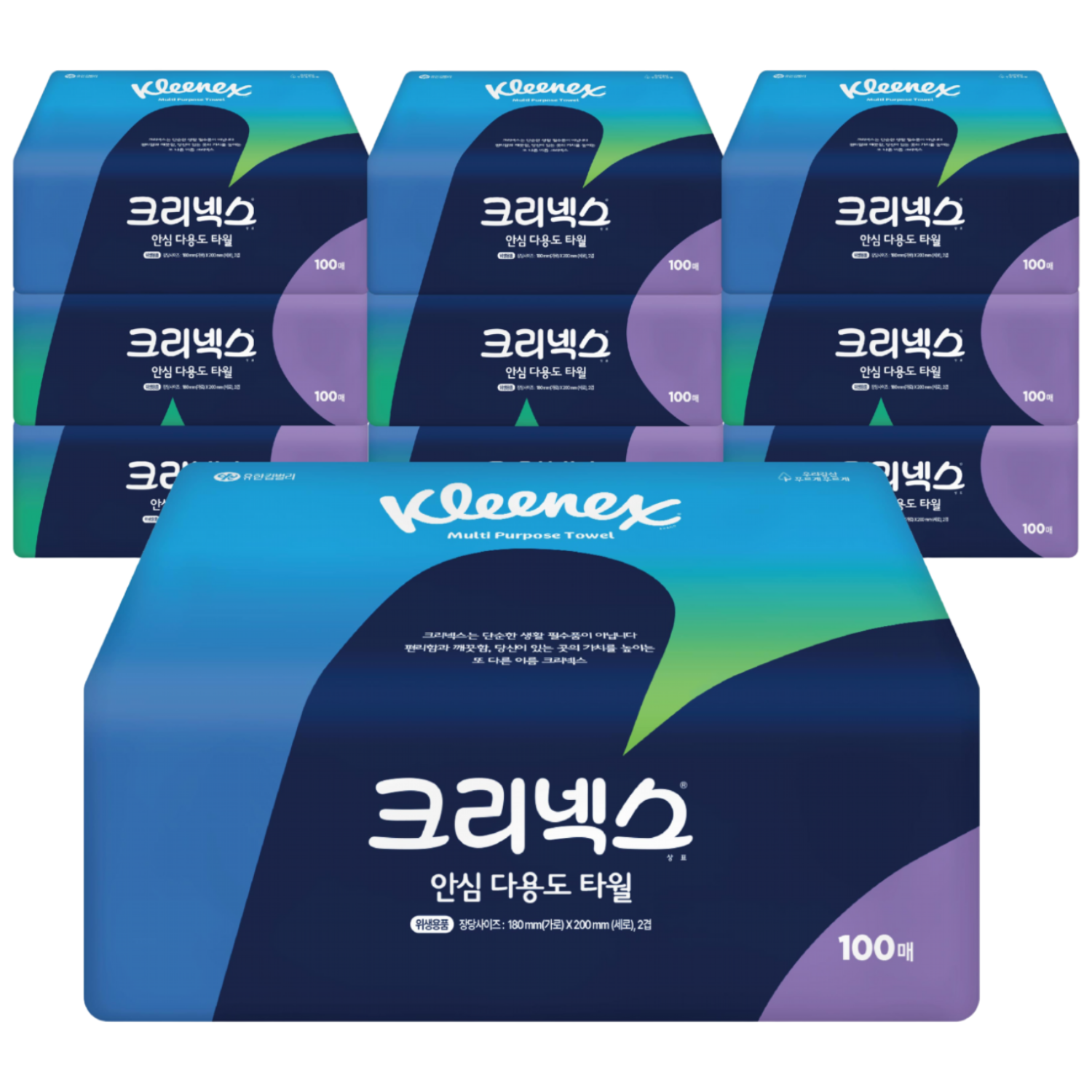 크리넥스 천연펄프 안심 다용도 키친타월, 100매, 10개 17,430원