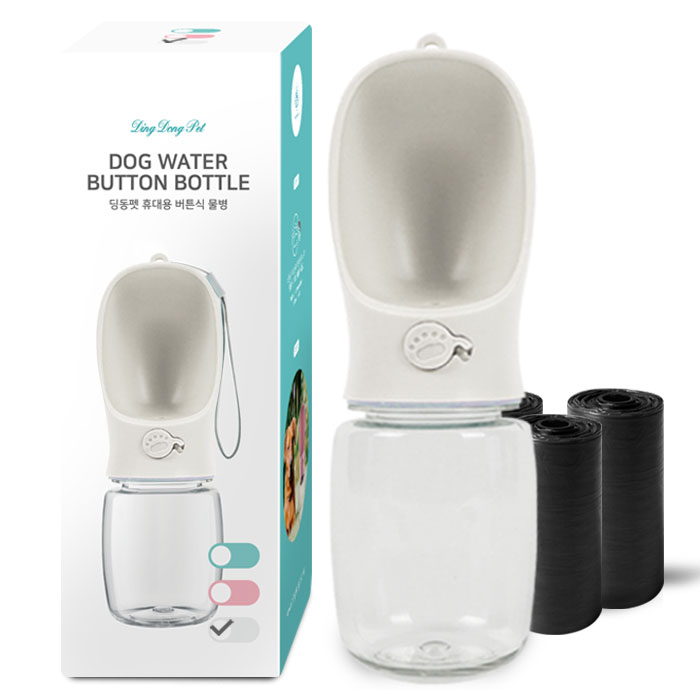 딩동펫 반려동물 휴대용 버튼식 물병 350ml + 풉백 3롤 5,900원