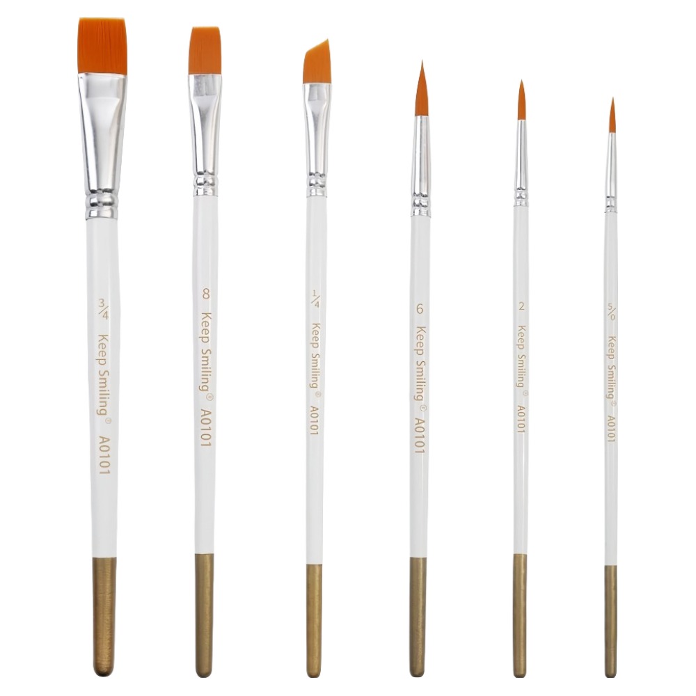 킵스마일링 유화 아크릴 붓, 1개, 6종 5,090원