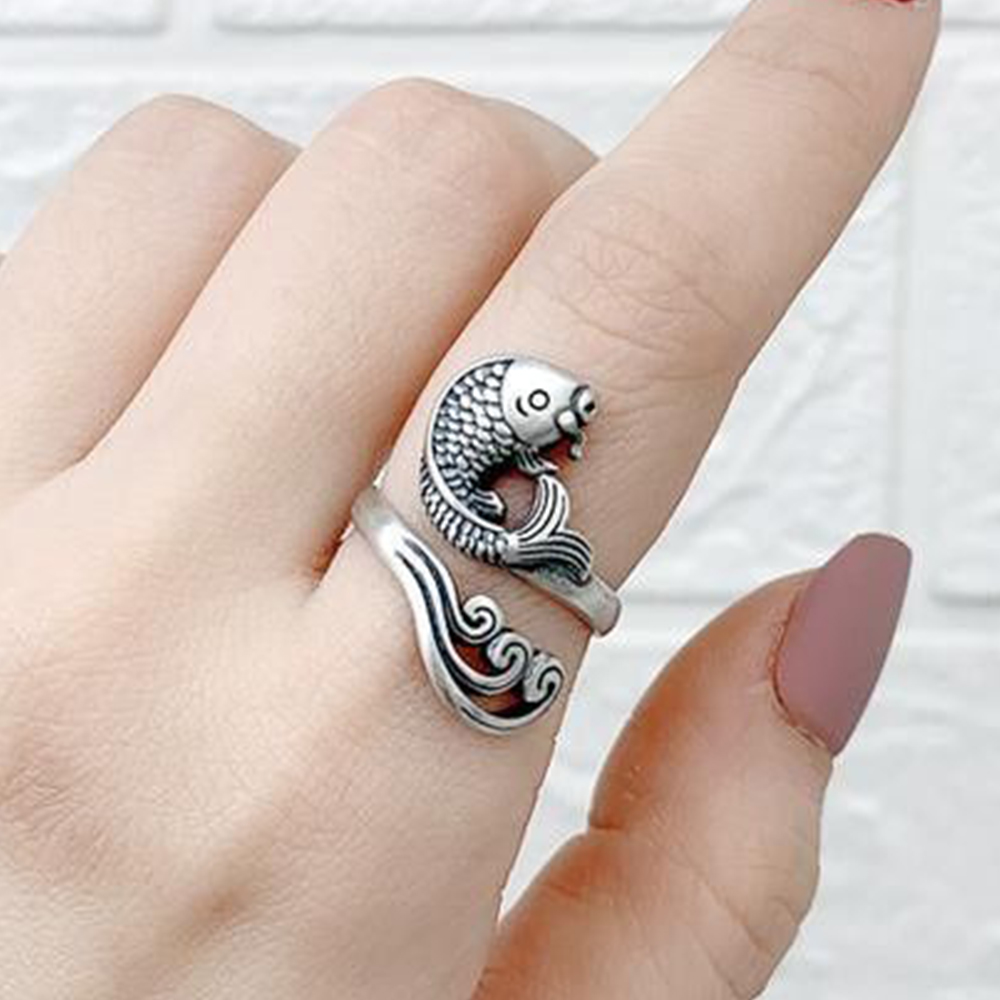붓다베스트 여성용 물고기 물결 스털링 은반지 14,900원