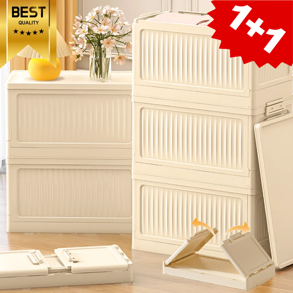 린델 접이식 폴딩 멀티 정리 수납함 리빙박스 1+1, 1세트, 크림 25,900원