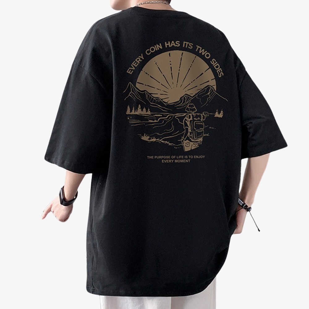 모던바이브 남자 오버핏 프린팅 반팔 티셔츠 13,400원