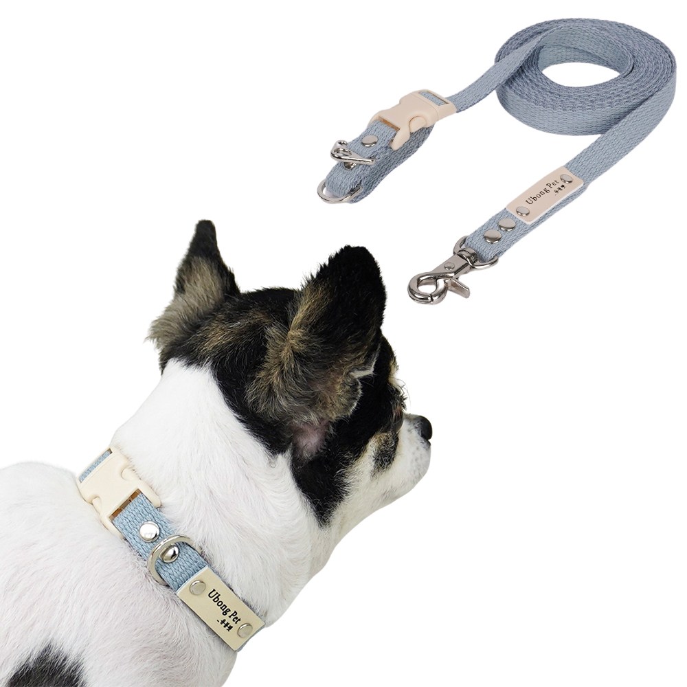 [패키지할인] [목줄 무료이름각인] 순면 강아지 고양이 목줄 + 핸즈프리 리드줄 세트 24,300원
