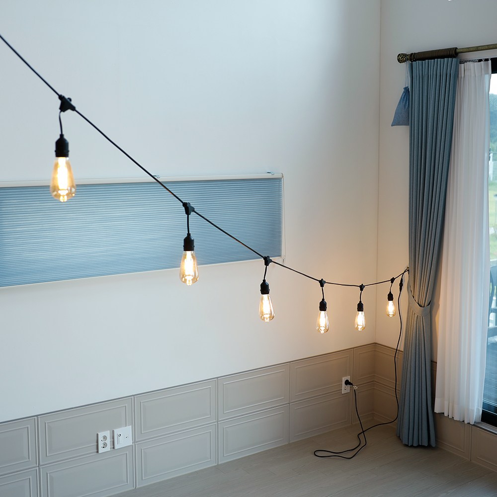 21세기트랜드 21c TREND 루프탑 골드 에디슨 줄전구 13.5M 15구, 소켓, 15개 32,000원