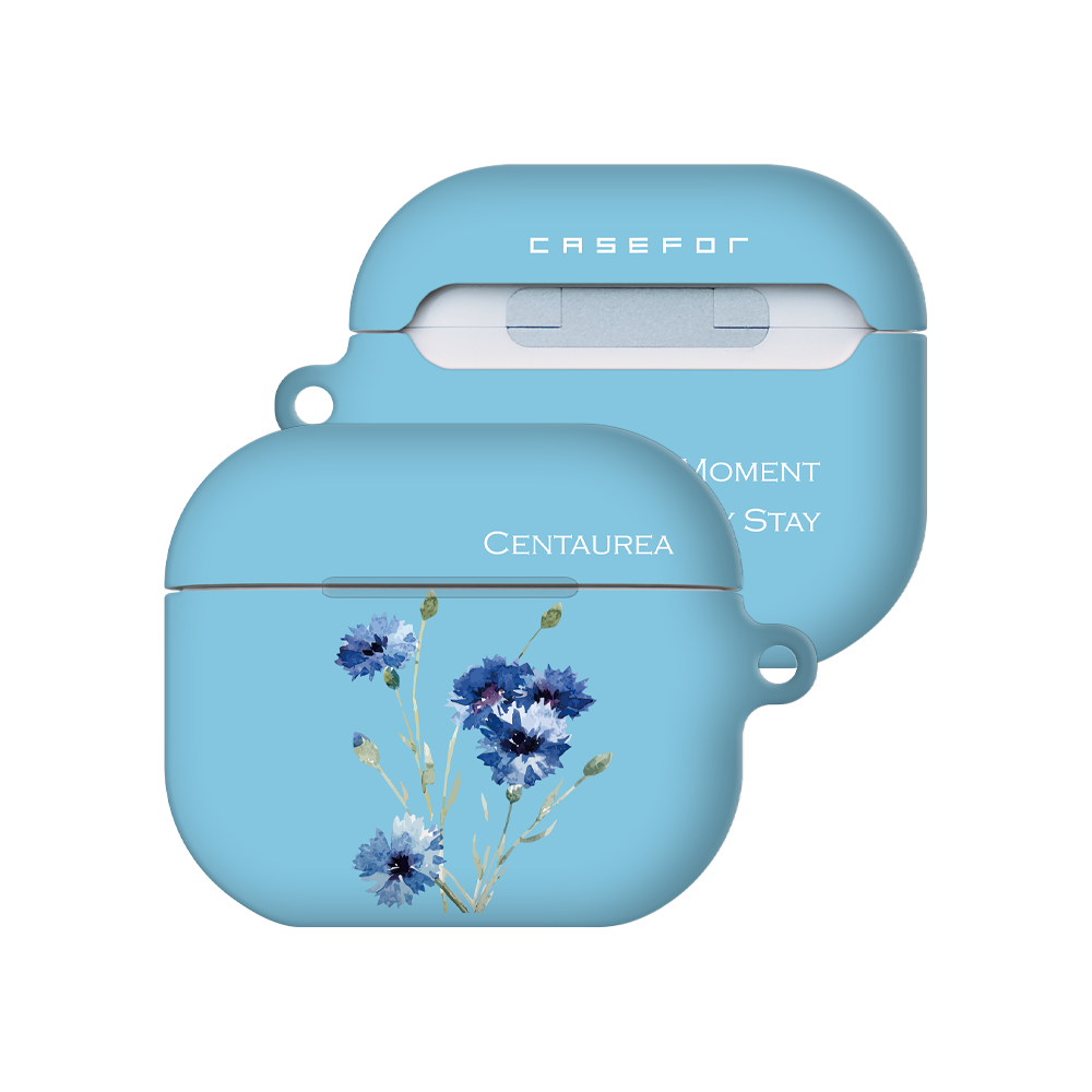 케이스포 플라워샵 센토레아 수레국화 디자인 3D풀커버 에어팟 케이스 + 카라비너 세트 21,000원