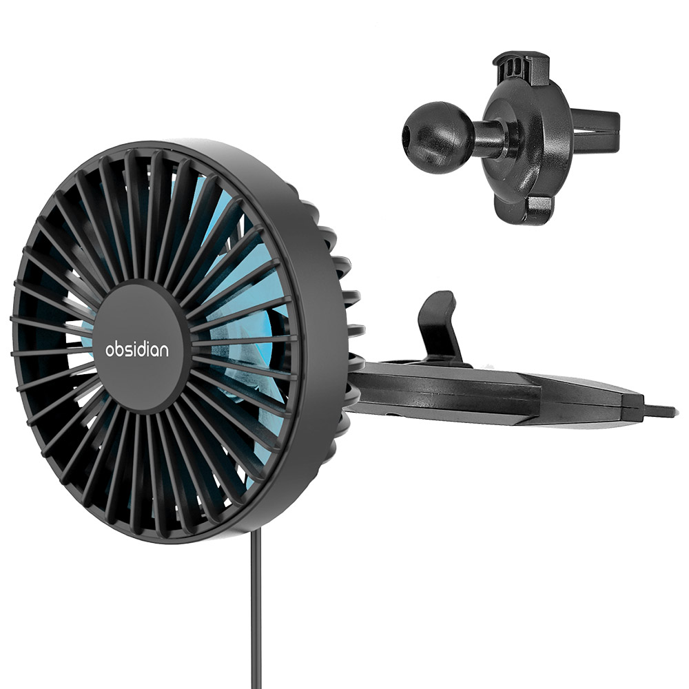 옵시디언 차량용 미니선풍기, CT-FA03+CT-H20, 블랙 14,800원