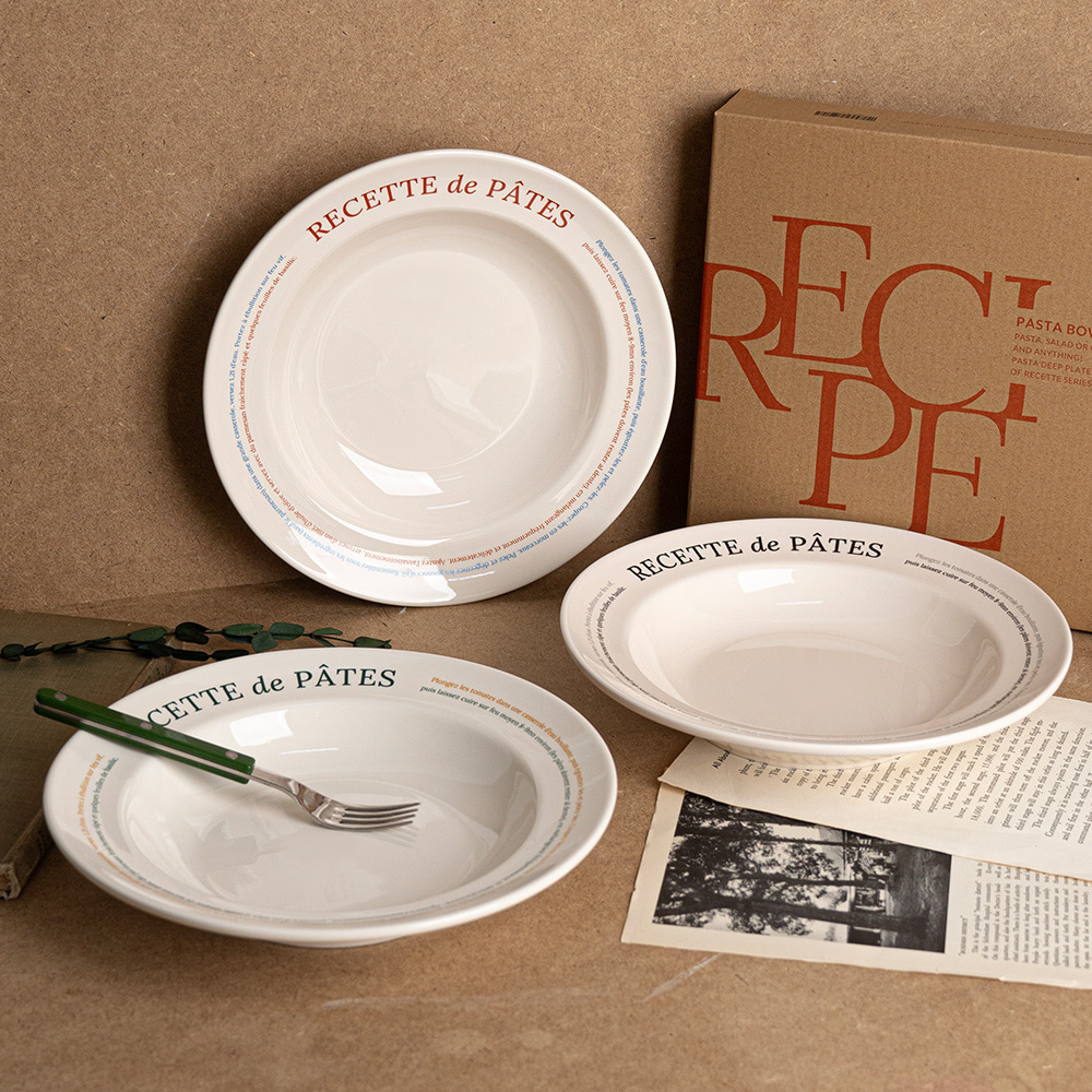 라세라미끄 레시피 레터링 빈티지 파스타볼 3종 세트 25cm 59,640원