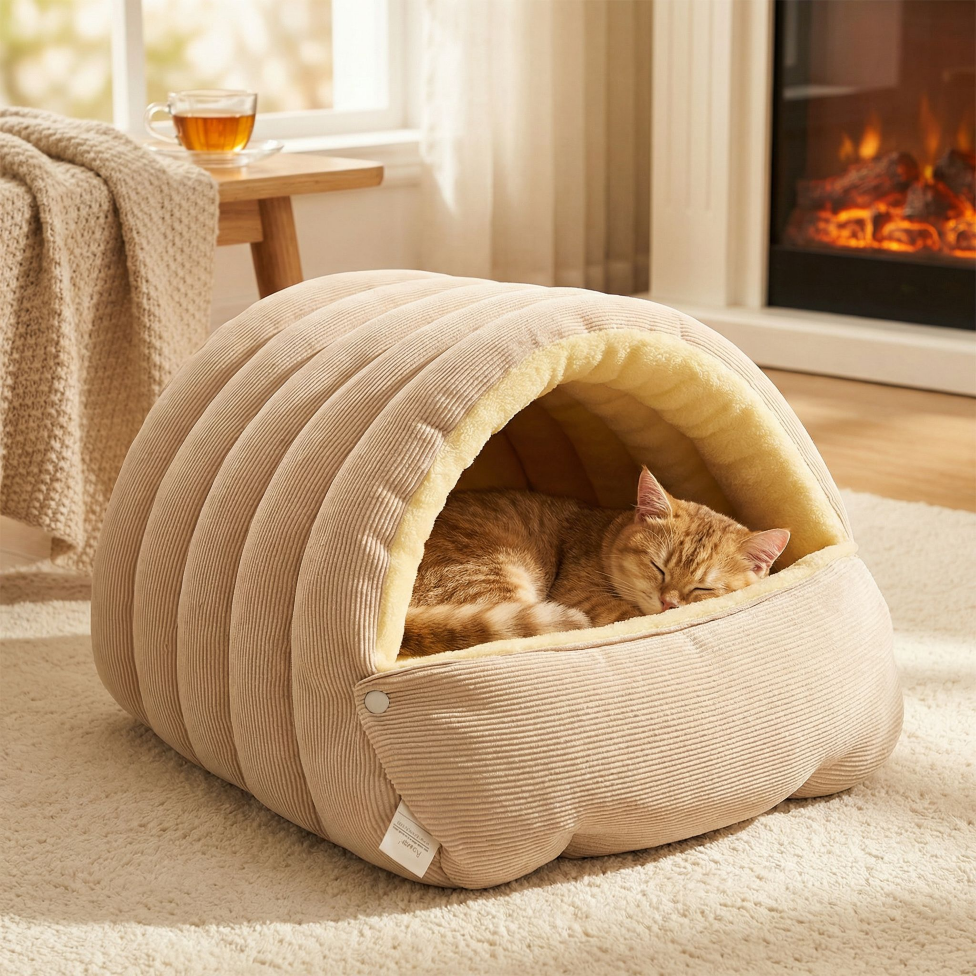 다있어유 예민한 강아지,고양이도 마음 놓고 푹 자는 비밀공간 프리미엄 사계절 동굴하우스, 1개, 크림 아이보리 (Cream Ivory) 24,990원