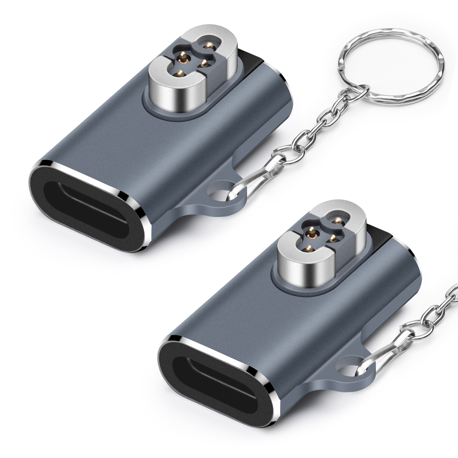 쇼크 헤드폰용 USB C 충전 어댑터, 쇼크 에어로펙스, 오픈런/프로, 오픈런 미니, 오픈컴과 호환되는 애프터 쇼크 헤드폰 충전기용 마그네틱 충전 어댑터, 2개, 회색, USB Type C S710 13,900원