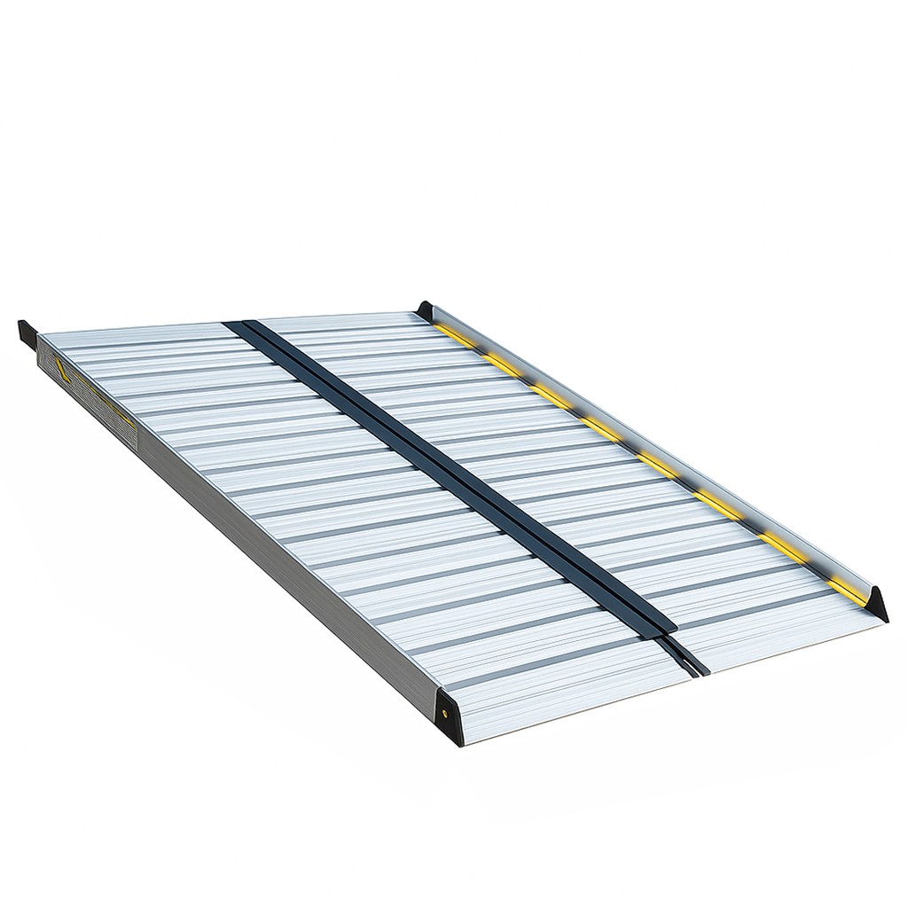 아띠꼴로 접이식 휠체어 경사판 휴대용 계단 경사로 진입판, 실버, 1개 375,000원