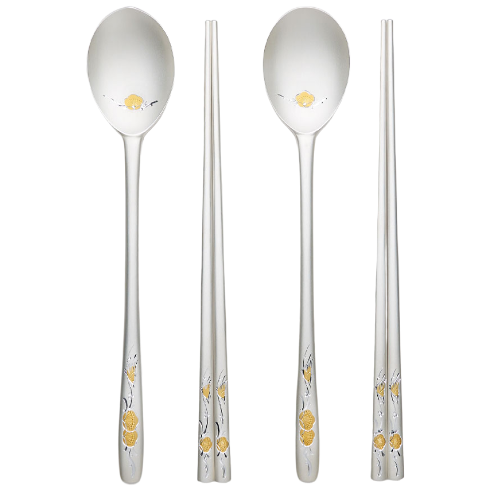 금부 조각매화 은수저 2벌세트(99%,60돈) 무료예단포장, 단품, 1개 2,580,000원