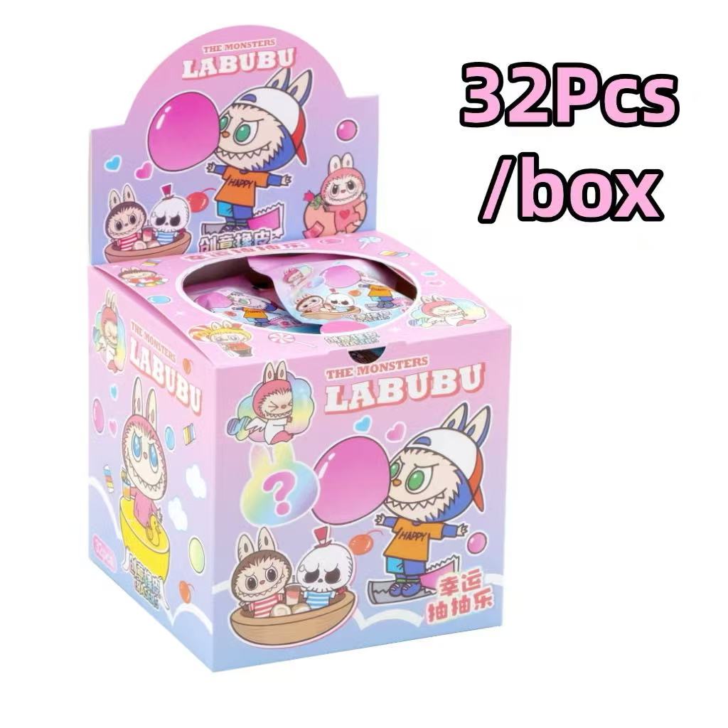 라부부 귀여운 인형 지우개 랜덤뽑기 32개입, 1개, 핑크 22,000원
