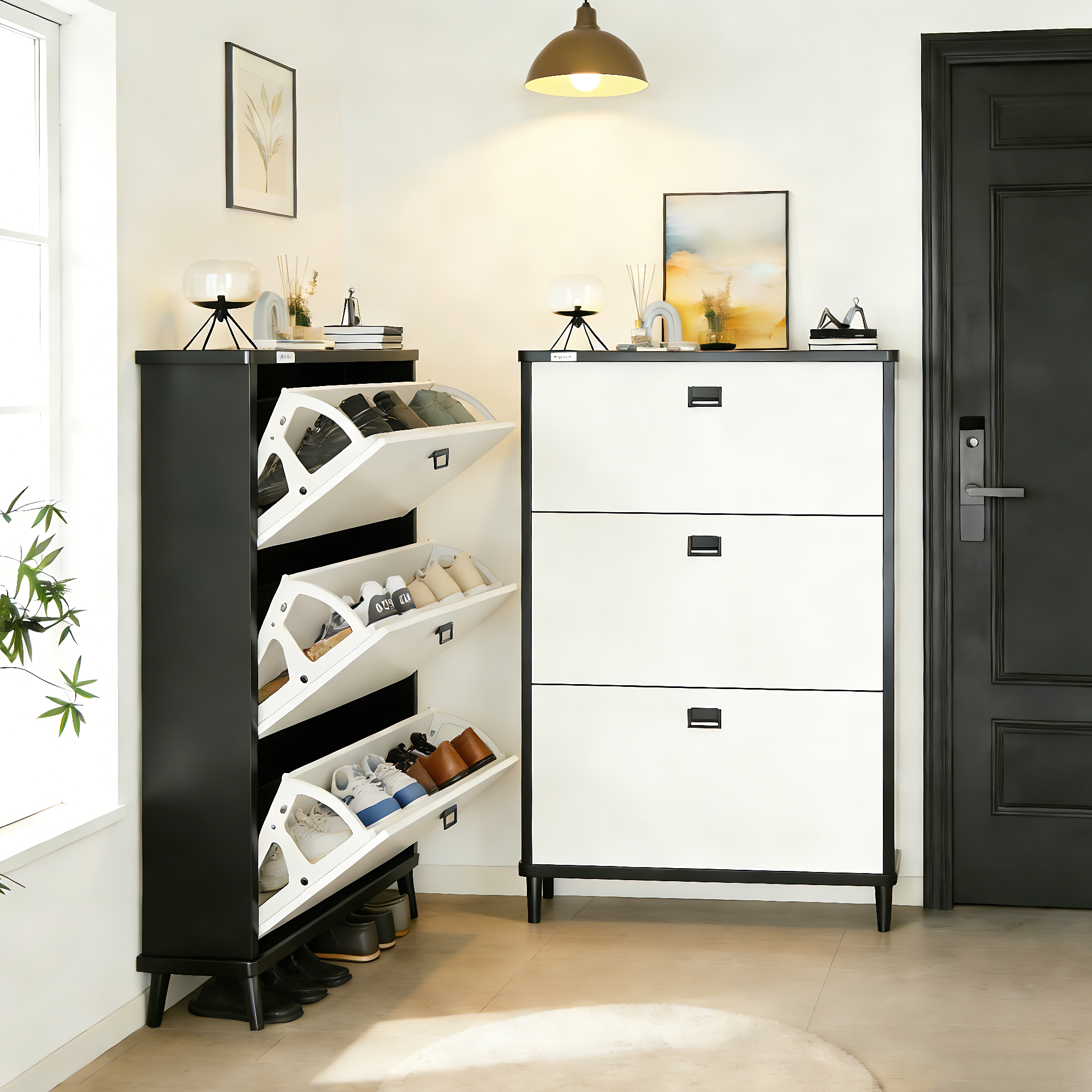 Unihome E0급 고급형 면조립 슬림 틈새 신발장 현관 신발 정리대 다용도 수납장 87,500원