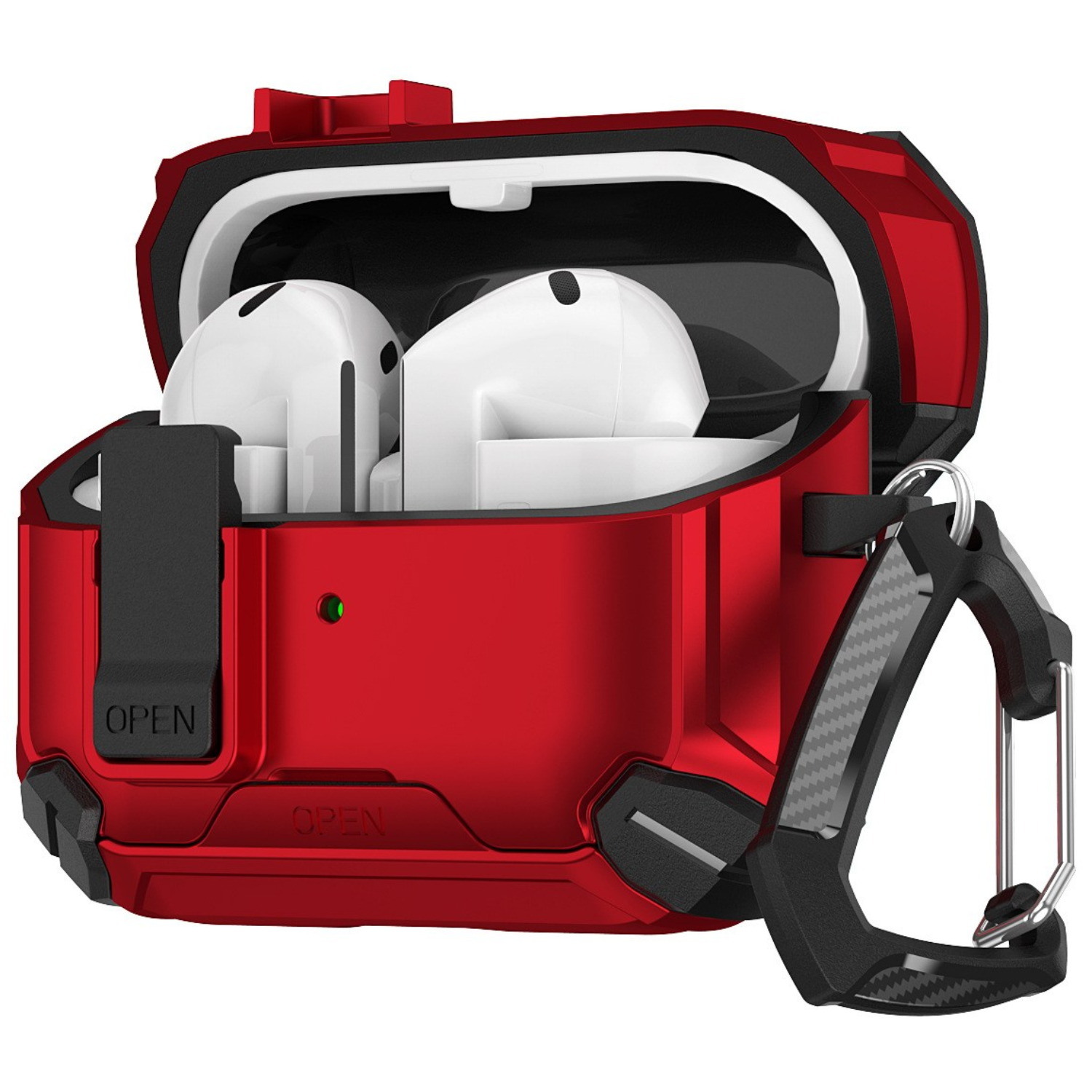 투에이비 갤럭시 버즈 아머드 락 케이스, 블랙 레드, 버즈3/버즈3 Pro 8,900원