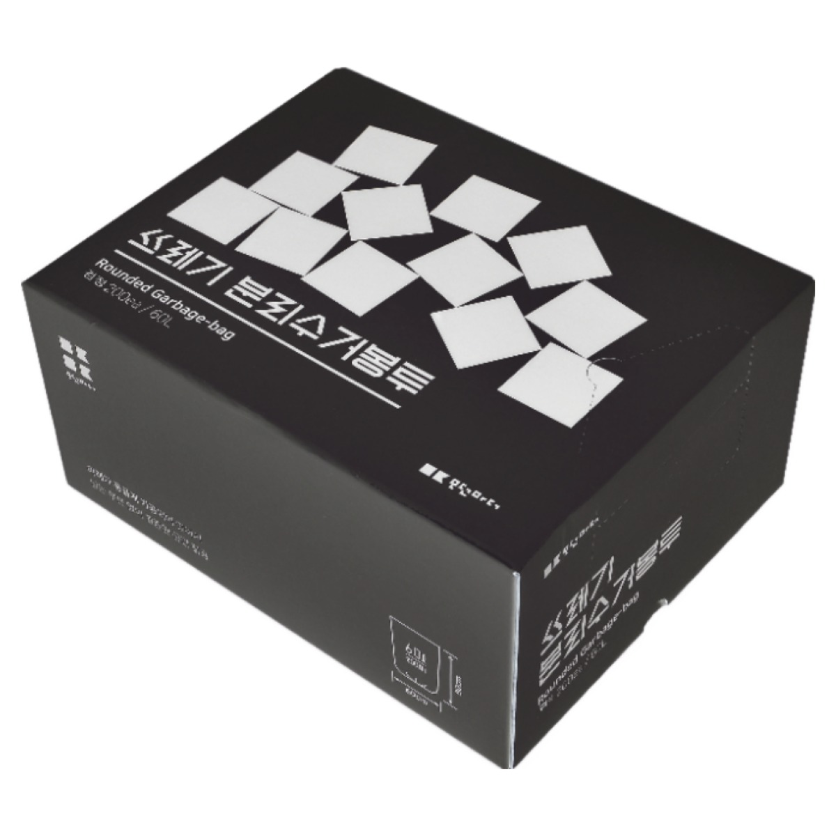 분리수거함 배접 쓰레기봉투 검정, 200개, 60L 9,900원