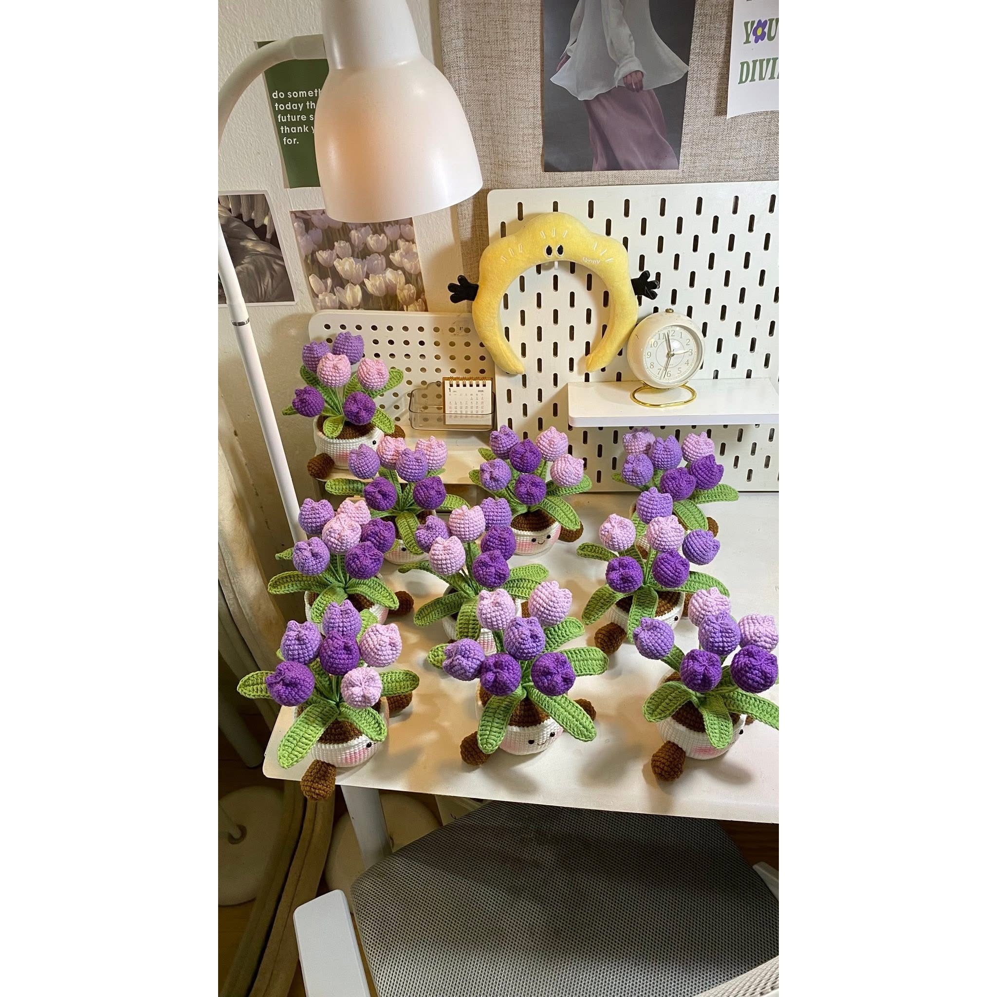 튤립 손뜨개 꽃다발 화분 완제품 집들이 감성 인테리어 19,800원