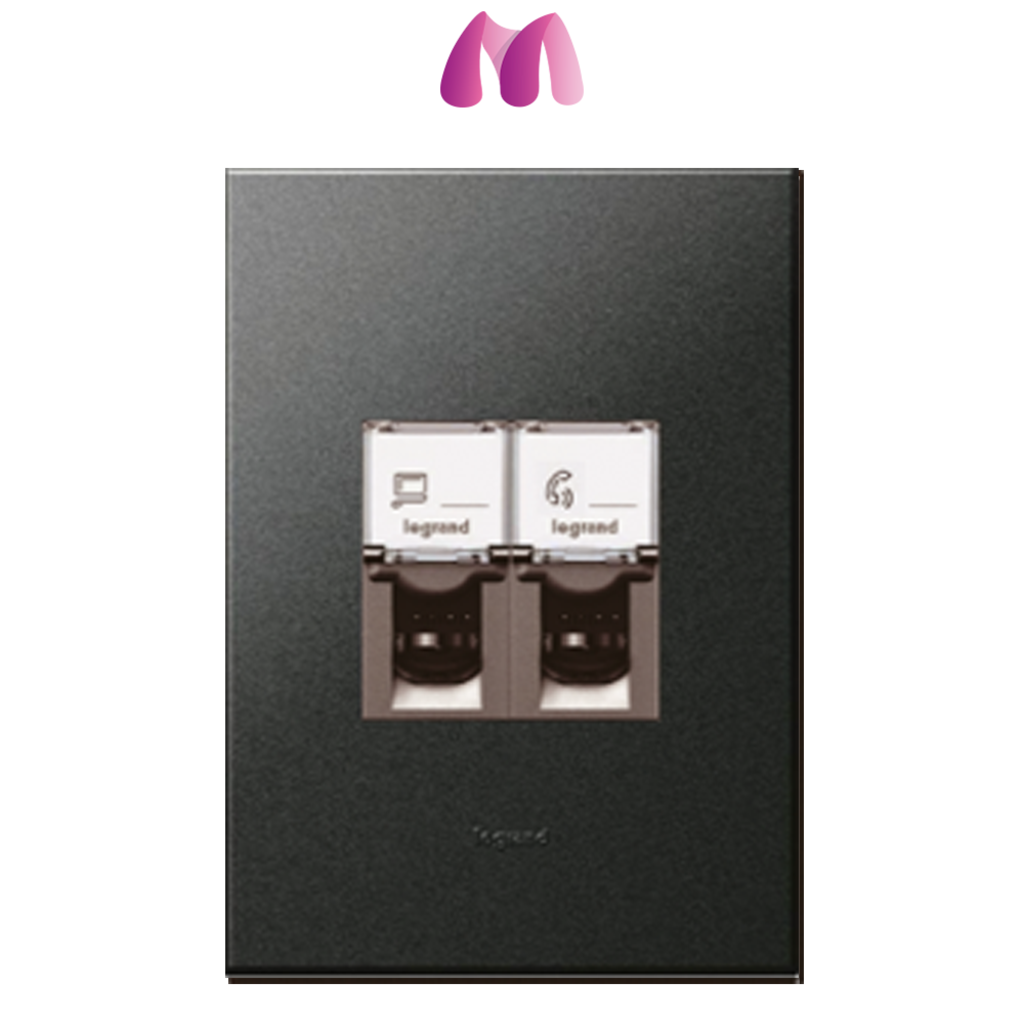 머슬전기 르그랑 아테오 국내용 8P2구 CAT5E 그라파이트 50,500원