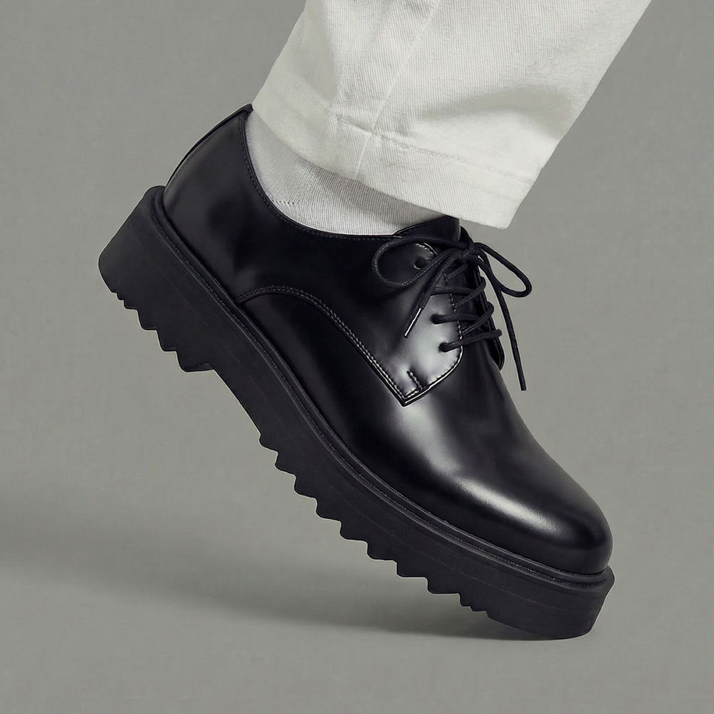 키노이 5.5cm 샤크솔 볼륨 남자구두 발편한 남성 캐주얼 키높이 더비구두 수제화공장[공장직영] 42,800원