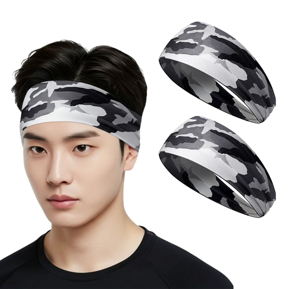 짐스터즈 스포츠 쿨 기능성 와이드 헤어밴드, 1세트, 블랙카모+블랙카모 13,500원