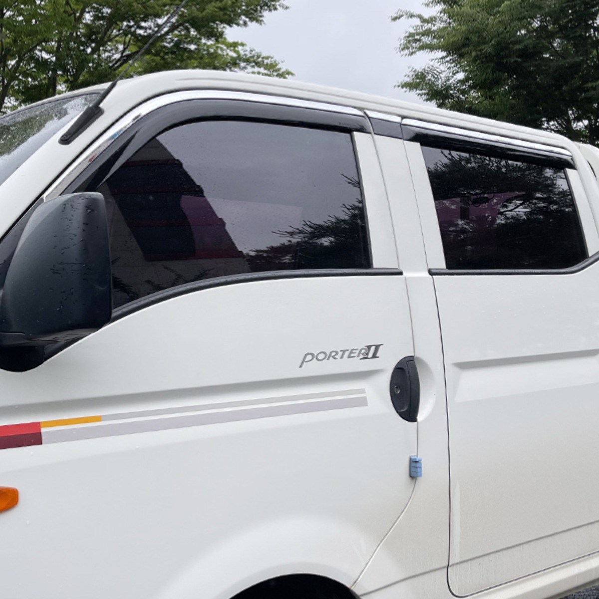 뭉구카 AC 포터2 더블캡 블랙 다이아몬드 도어바이져 자동차 햇빛가리개 썬바이저 차량 빗물받이 스모그바이저 선바이저 6pcs E469 2004년~현재, 블랙, 현대 포터2 더블캡 88,800원