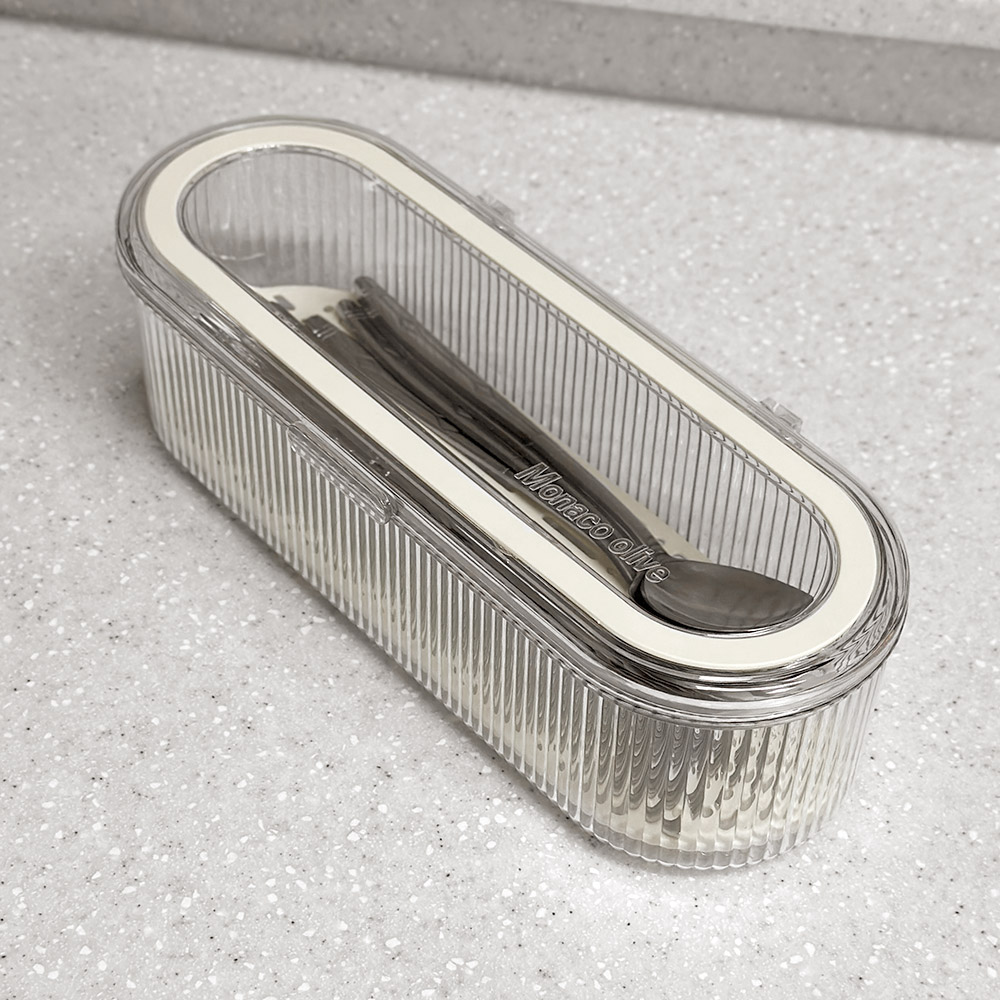 모나코올리브 클리어 테이블 수저함 5,800원