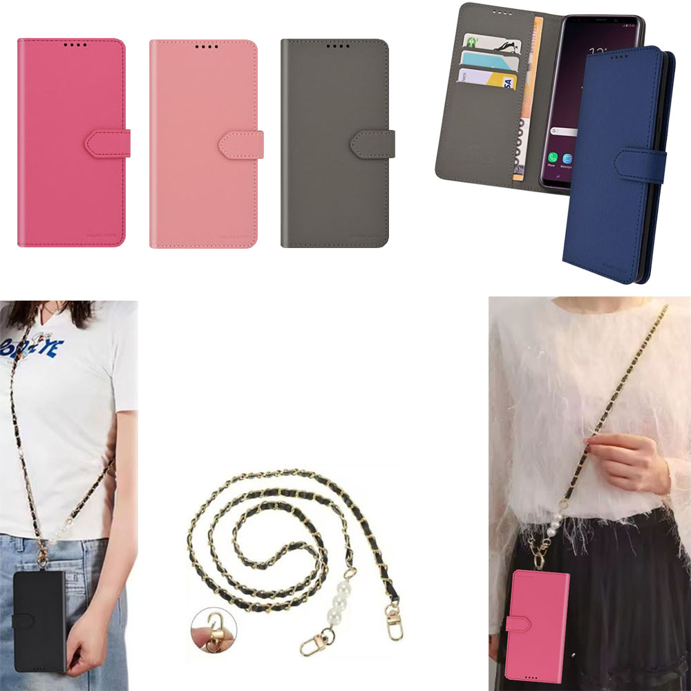 갤럭시 A17 5G SM-A176N 글라이쏠랩 크로스백 어깨끈 체인 스트랩 목걸이줄 가죽 지갑 카드 지폐 수납 다이어리 자석잠금 핸드폰 케이스 포켓 심플 8,500원