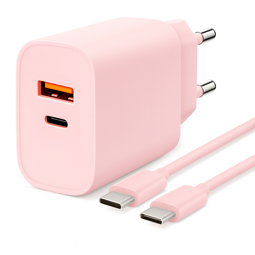 홈플래닛 PD 3.0 25W 2포트 PPS 초고속 충전기 + 60W CtoC 케이블 세트 6,490원