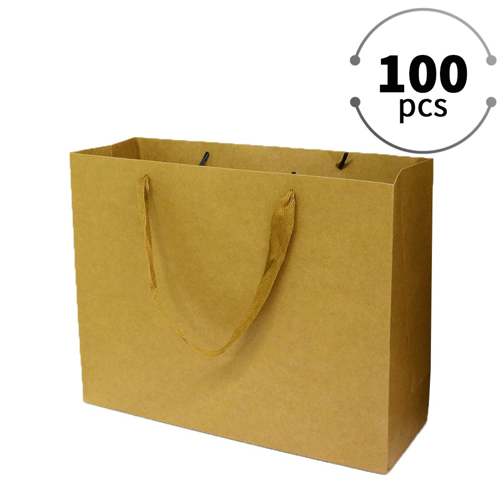 두꺼운 고급 종이쇼핑백 선물용 종이가방 무지 종이백 도시락 포장 쇼핑백 답례품 케이크 가방 100매 52,900원