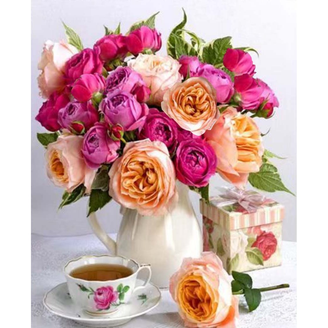 MJS 보석십자수 50x40cm (캔버스형) DIY 세트 MJ8, MJ28 행운꽃병, 1개 16,950원