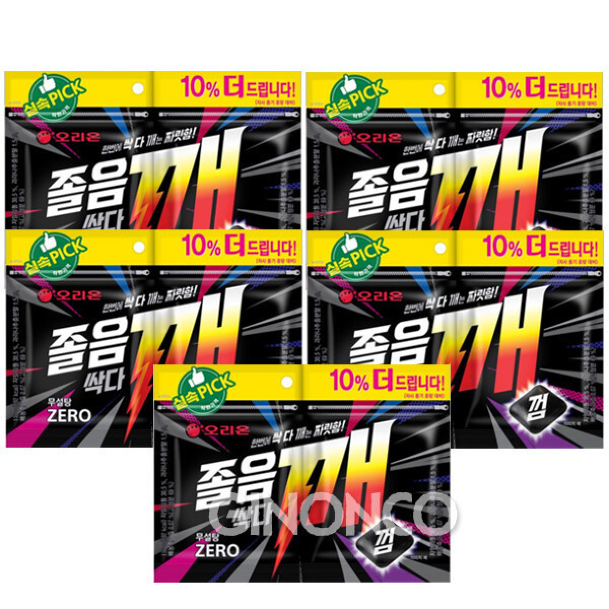 오리온 졸음 싹다 깨 껌 리필 x5 졸음방지껌 탕비실 사무실 간식 껌리필 매운껌 대용량껌 29,900원