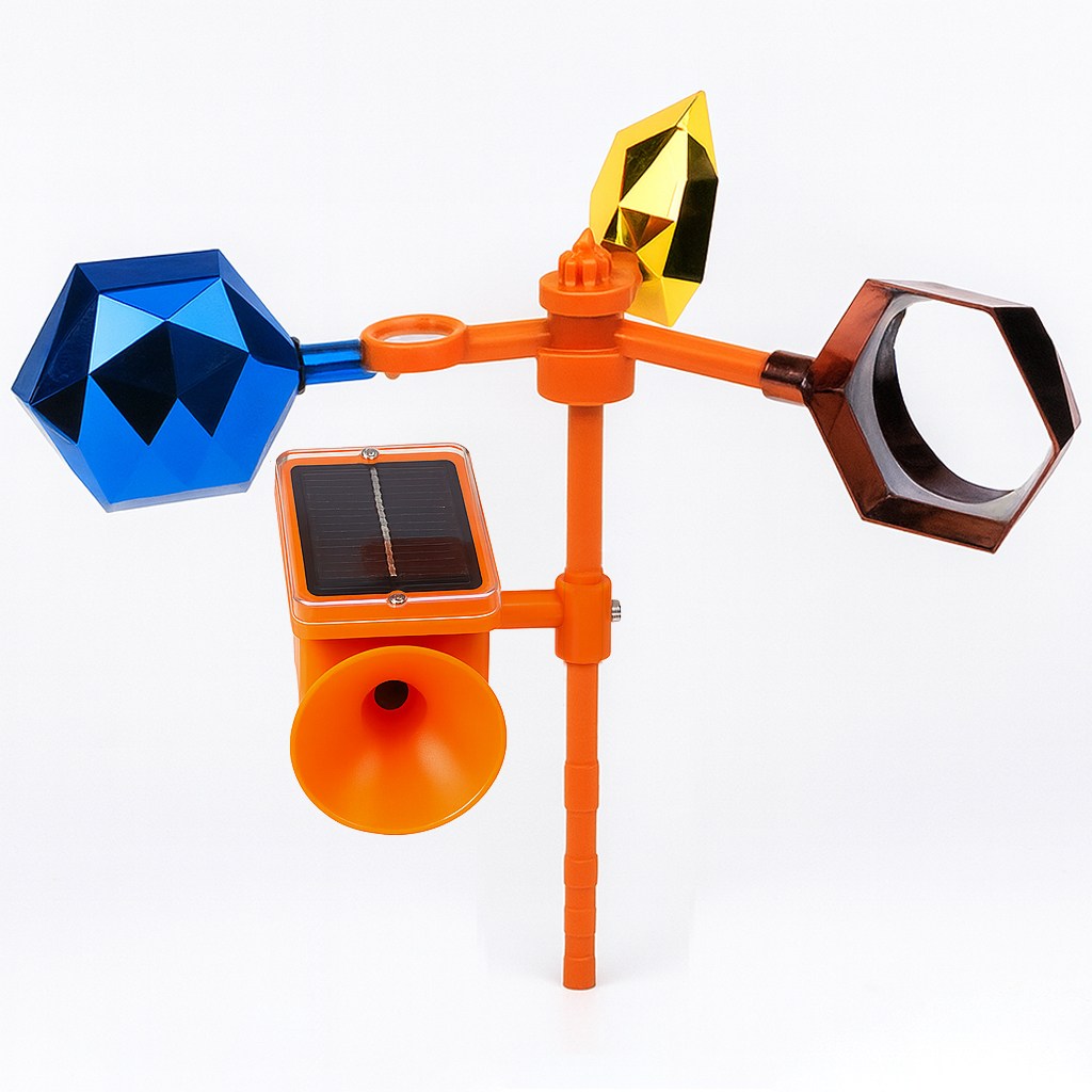 조류 퇴치 비둘기 까치 까마귀 퇴치기 꽃이형바람개비+태양광확성경보기, 3세트 42,000원